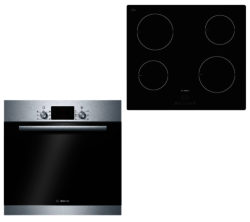 Bosch HBA43R150B Electric Oven & PIA611B68B Electric Induction Hob Bundle